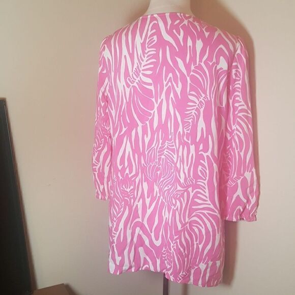LILLY PULITZER Hot Pink/White Tunic - Size Small‎ - Picture 3 of 5
